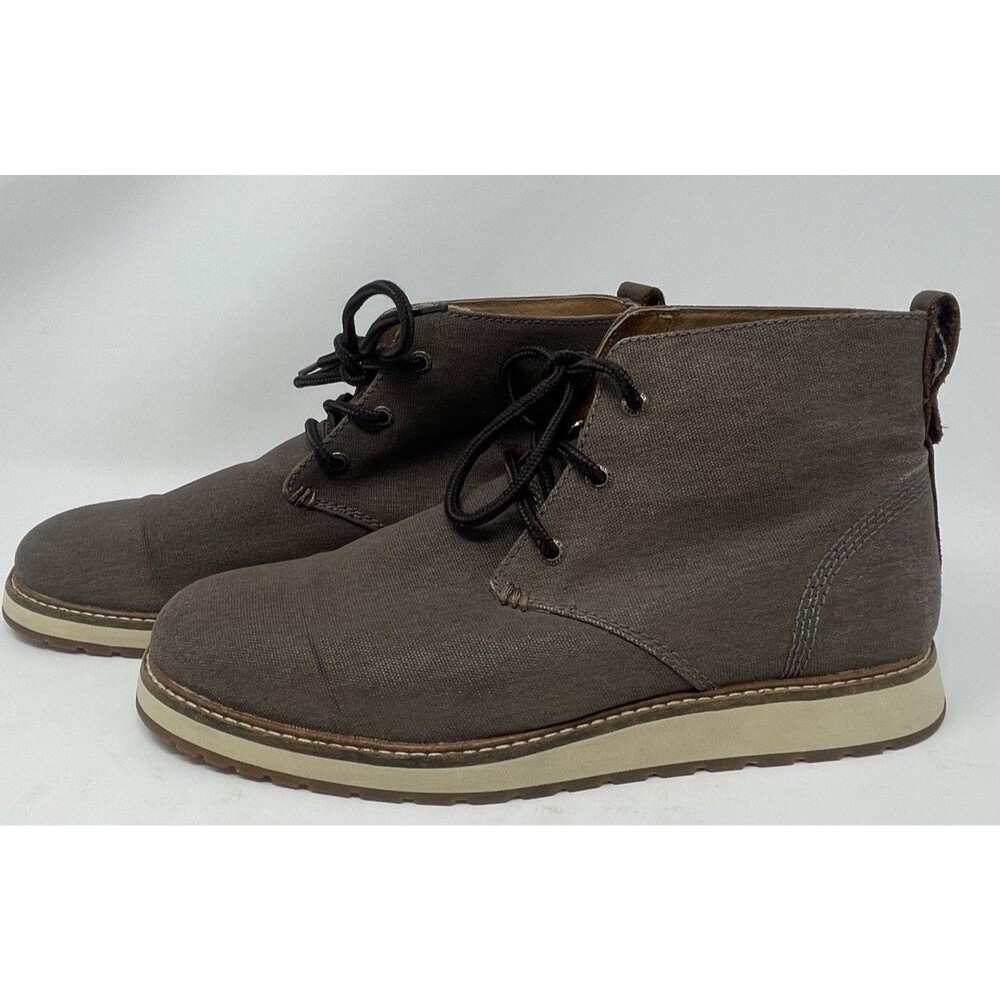 Kodiak Men Chase Sneaker Brown Waxed Canvas Leather Lining Rubber Sole Size 10.5